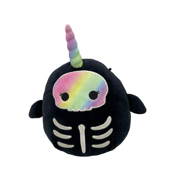 Kellytoy Original Squishmallows Bufinda Narwhal 12" Black w Rainbow Face & Horn - Picture 1 of 6